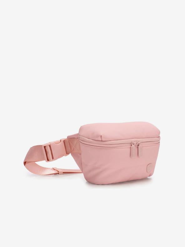Heys Ružová dámska ľadvinka Heys Puffer Mini Waist Bag Rose