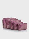 Heys Sada piatich cestovných tašiek v tmavo ružovej farbe Heys Metallic Packing Cube 5pc