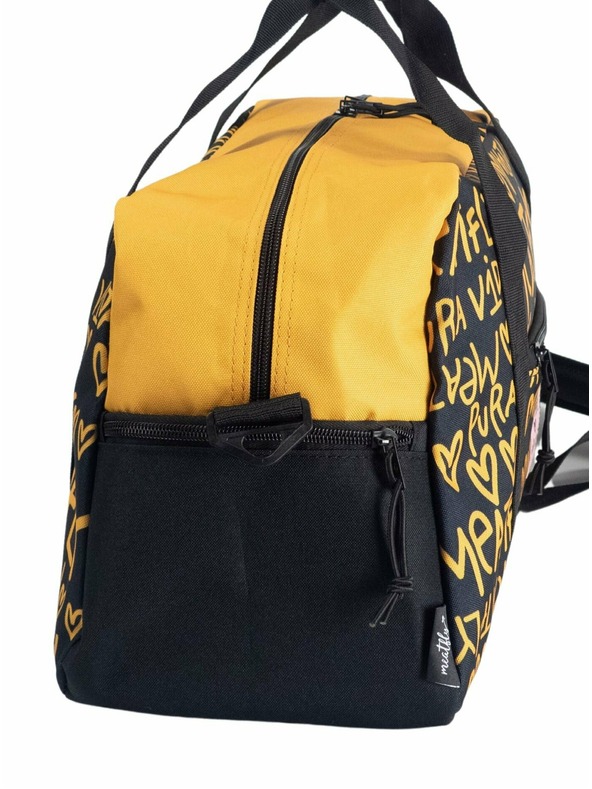 Meatfly Meatfly cestovná taška X Pura Vida Mavis Yellow/Black | Žltá | Objem 26 L