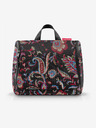Reisenthel Vínovo-čierna dámska vzorovaná kozmetická taška Reisenthel Toiletbag XL Paisley Black