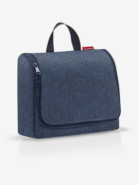 Reisenthel Tmavo modrá kozmetická taška Reisenthel Toiletbag XL Herringbone Dark Blue