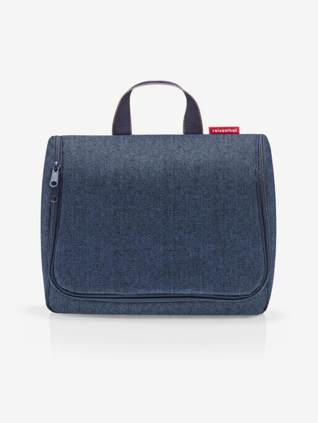 Reisenthel Tmavo modrá kozmetická taška Reisenthel Toiletbag XL Herringbone Dark Blue