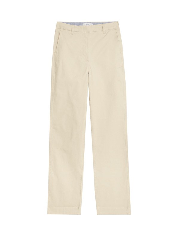 Marks & Spencer Rovné chino nohavice Marks & Spencer béžová
