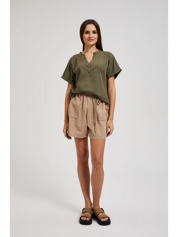 Moodo Hnedé dámske šortky Moodo