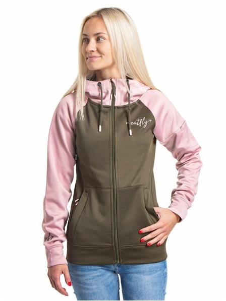 Meatfly Meatfly Women's Technical Hoodie Alisha Powder Pink/Olive