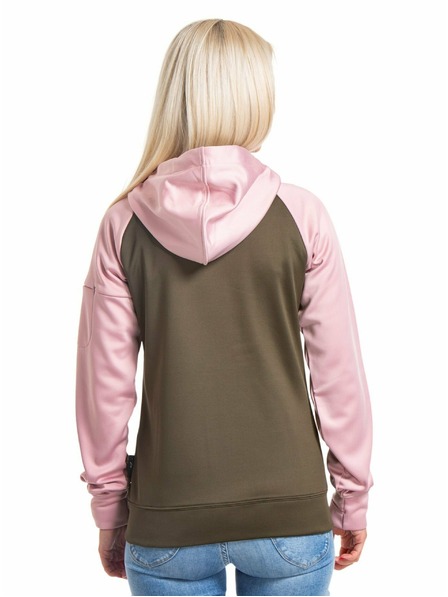 Meatfly Meatfly Women's Technical Hoodie Alisha Powder Pink/Olive