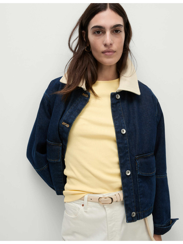 Marks & Spencer Rebrované tričko úzkeho strihu s vysokým podielom bavlny Marks & Spencer