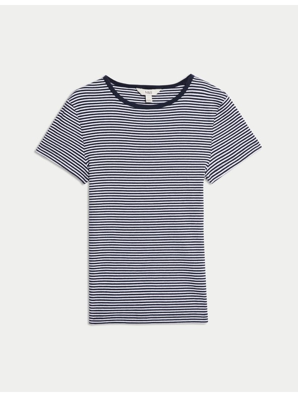 Marks & Spencer Prúžkované rebrované tričko Marks & Spencer