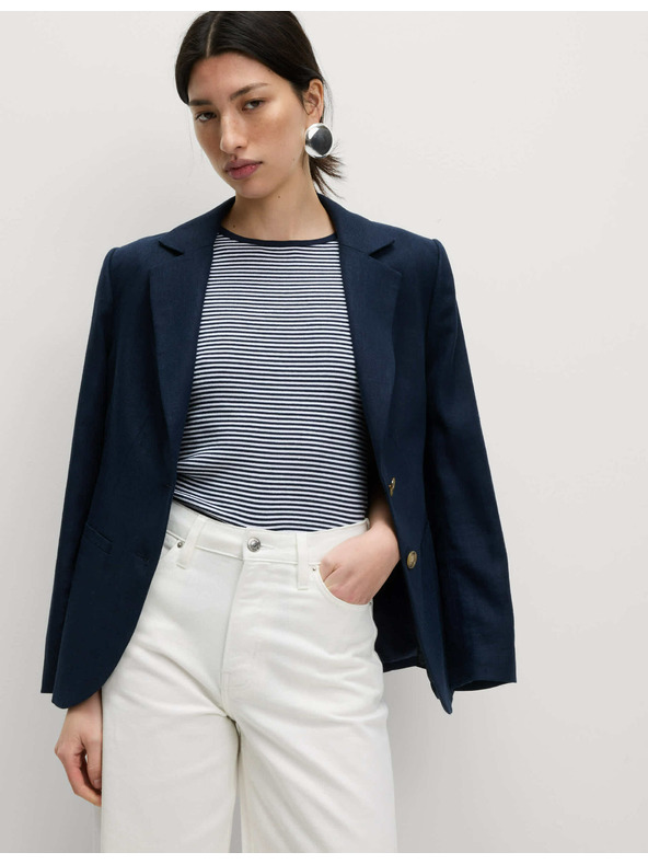 Marks & Spencer Prúžkované rebrované tričko Marks & Spencer