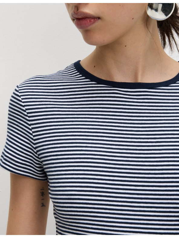 Marks & Spencer Prúžkované rebrované tričko Marks & Spencer