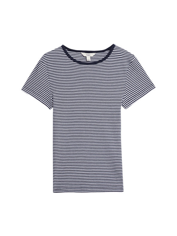 Marks & Spencer Prúžkované rebrované tričko Marks & Spencer