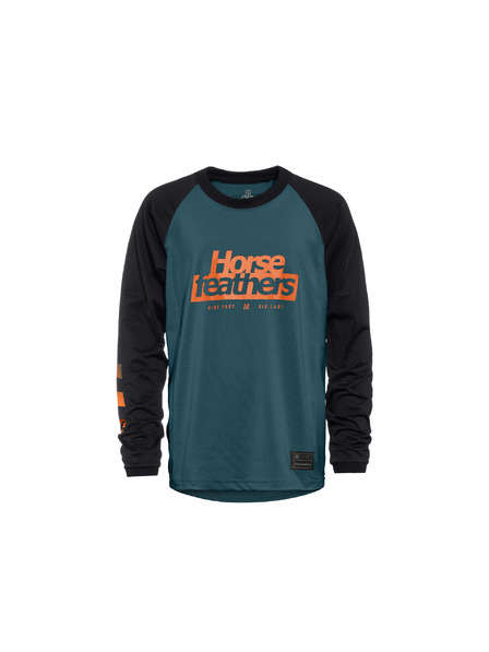 Horsefeathers Detský cyklistický dres Spike petrolejový HORSEFEATHERS
