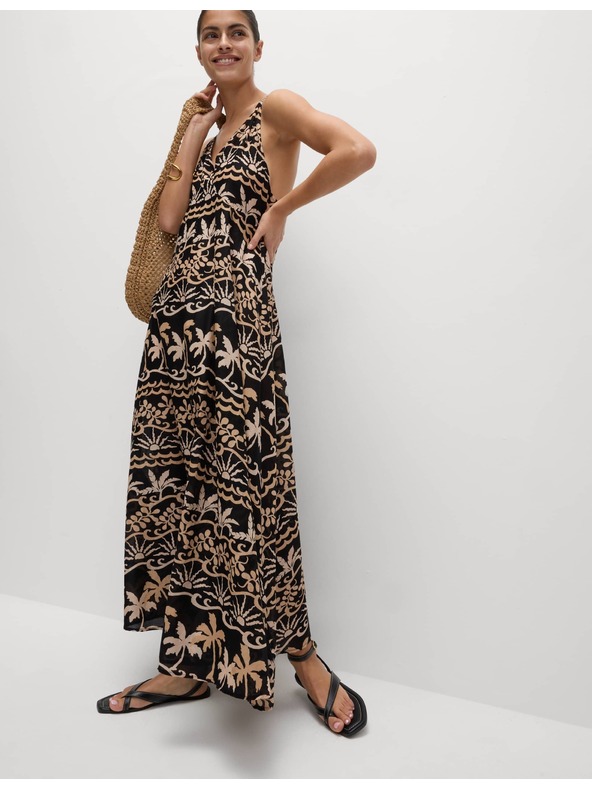 Marks & Spencer Plážové šaty s výstrihom do V a potlačou, z čistej bavlny Marks & Spencer