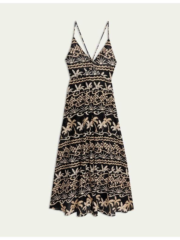 Marks & Spencer Plážové šaty s výstrihom do V a potlačou, z čistej bavlny Marks & Spencer