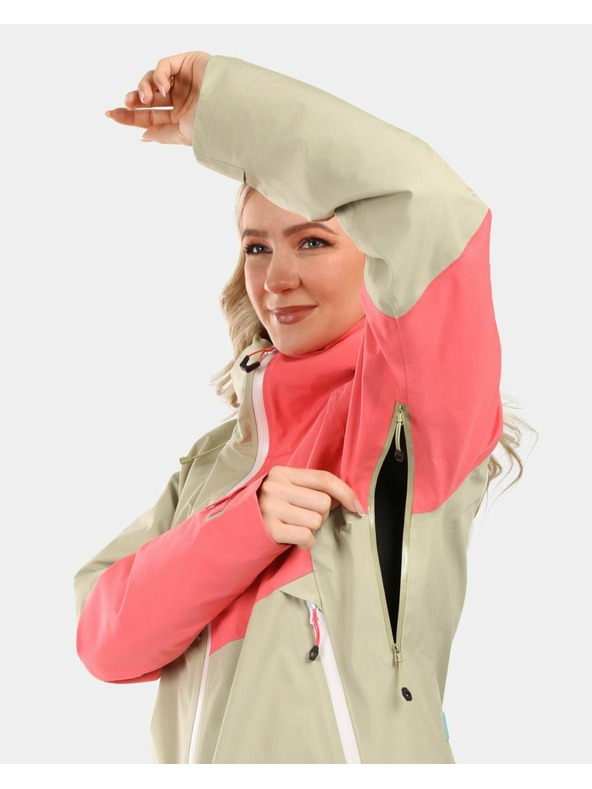 Kilpi Dámska hardshellová nepremokavá bunda Kilpi MAMBA-W Béžová