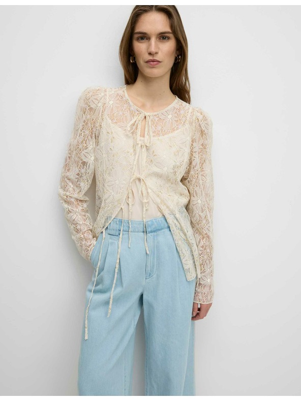 Marks & Spencer Džínsy s širokými nohavicami a vysokým pásom šité na mieru Marks & Spencer námorná modrá