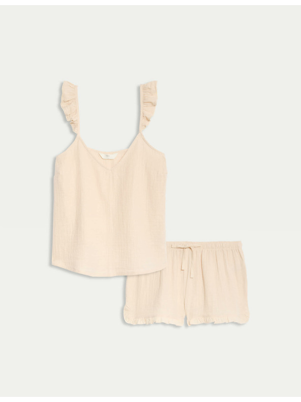 Marks & Spencer Krátka pyžamová súprava oranžová Marks & Spencer