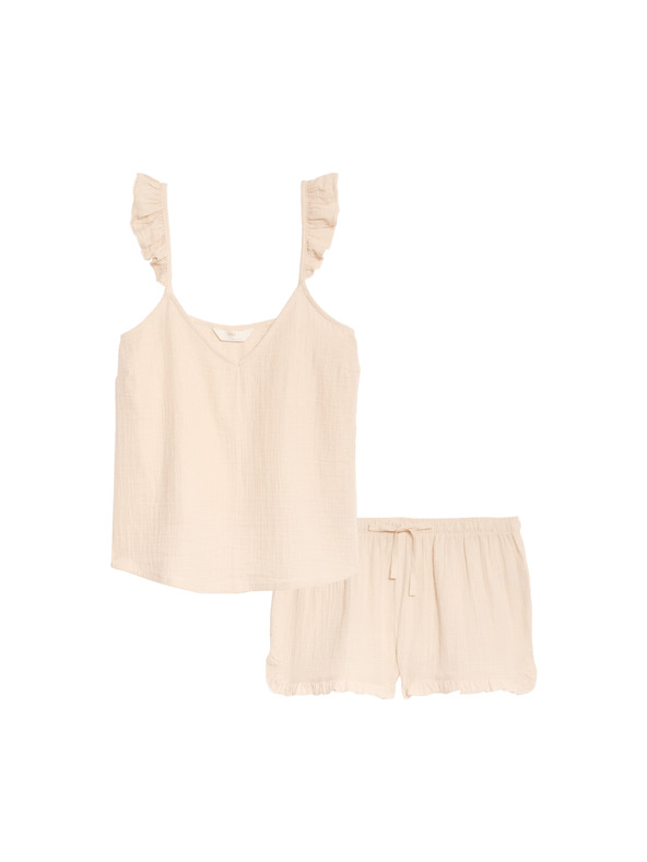 Marks & Spencer Krátka pyžamová súprava oranžová Marks & Spencer