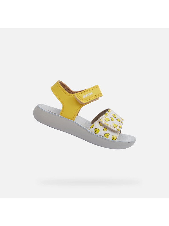 Geox Žlté dievčenské sandále Geox Lightfloppy