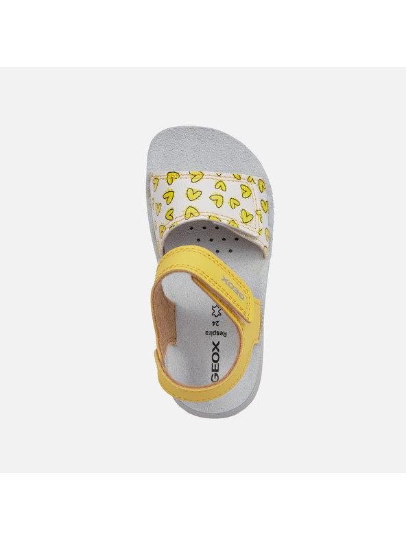 Geox Žlté dievčenské sandále Geox Lightfloppy
