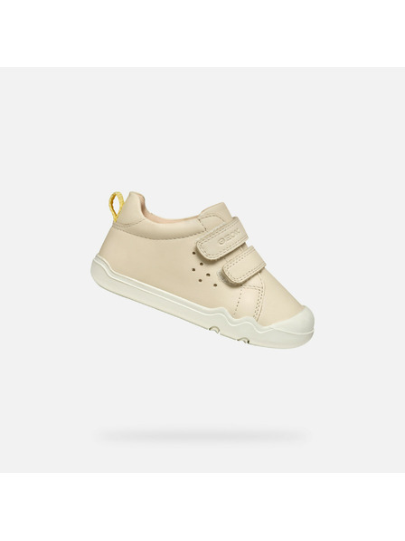 Geox Krémové dievčenské barefoot tenisky Geox Steppieup