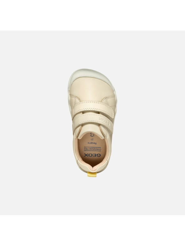 Geox Krémové dievčenské barefoot tenisky Geox Steppieup