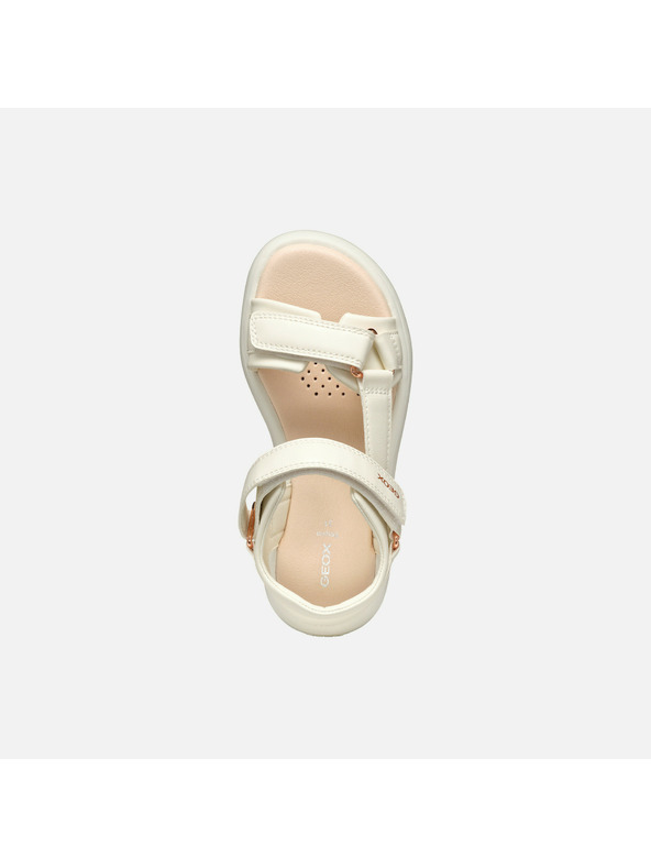 Geox Krémové dievčenské sandále Geox Puffypop