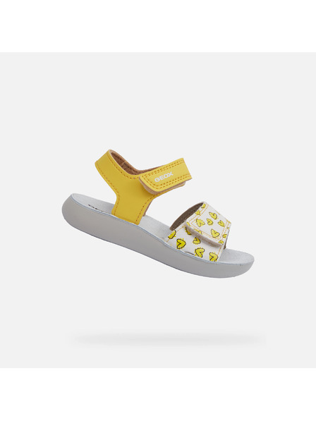 Geox Žlté dievčenské sandále Geox Lightfloppy