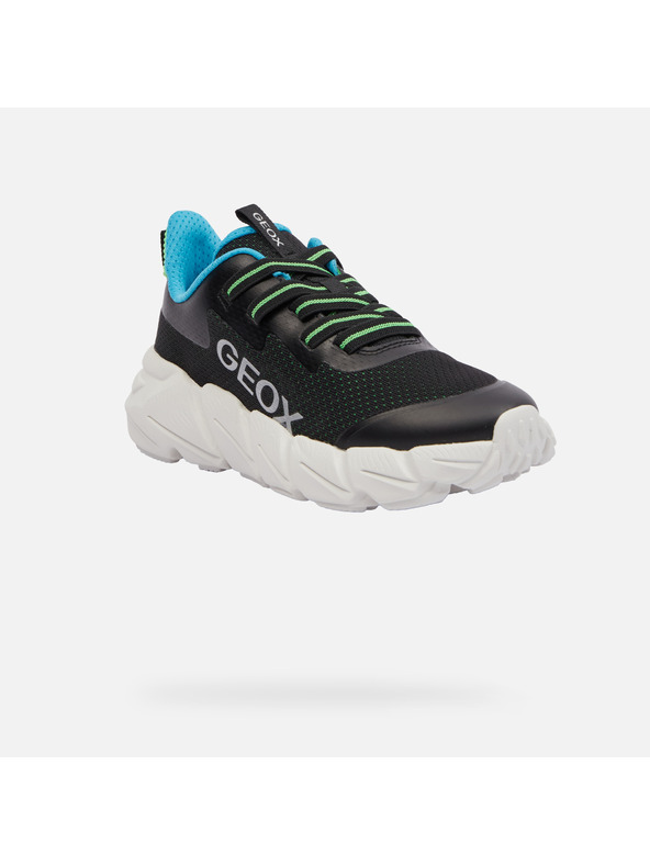 Geox Čierne chlapčenské tenisky Geox Fast