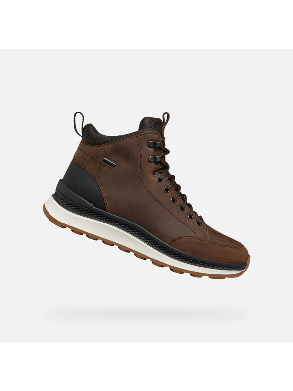 Geox Hnedé pánske členkové tenisky Geox Spherica Actif X2