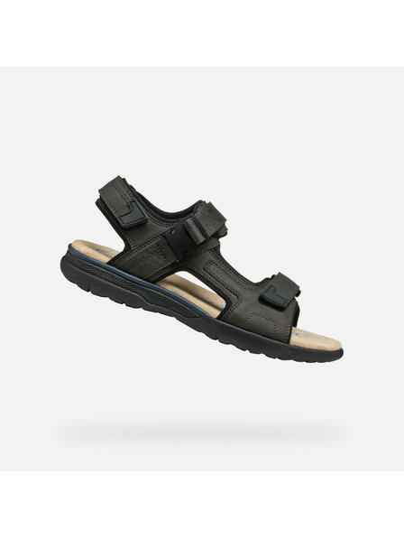 Geox Tmavohnedé pánske sandále Geox Spherica EC5