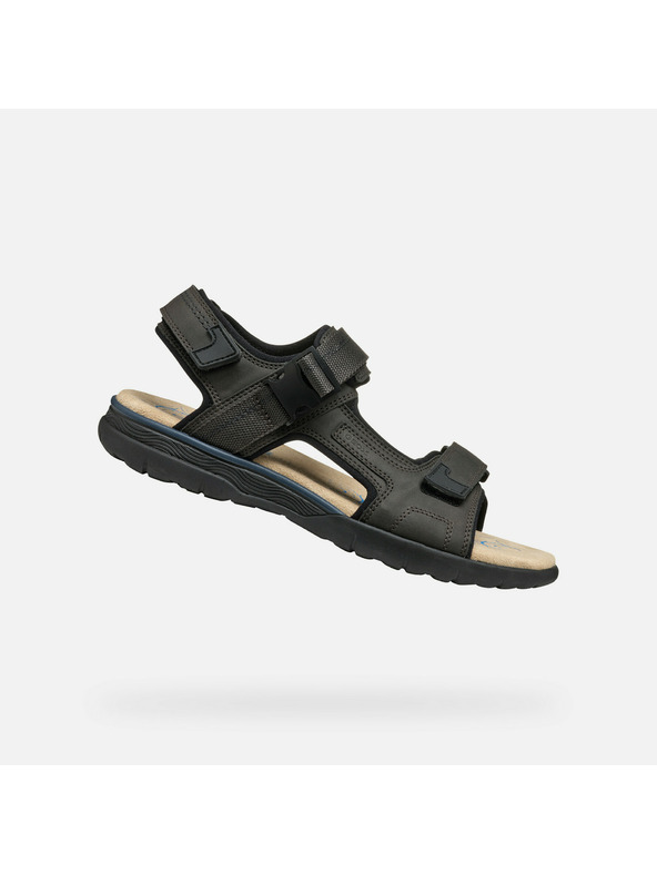 Geox Tmavohnedé pánske sandále Geox Spherica EC5