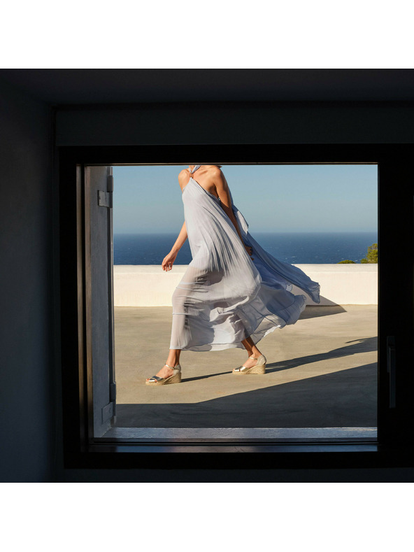 Geox Zlaté dámske sandále Geox Gelsa Low