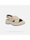 Geox Krémové dámske sandále Geox Spherica Ecub-3 S
