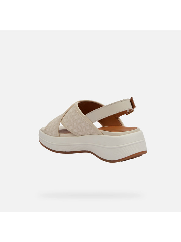 Geox Krémové dámske sandále Geox Spherica Ecub-3 S