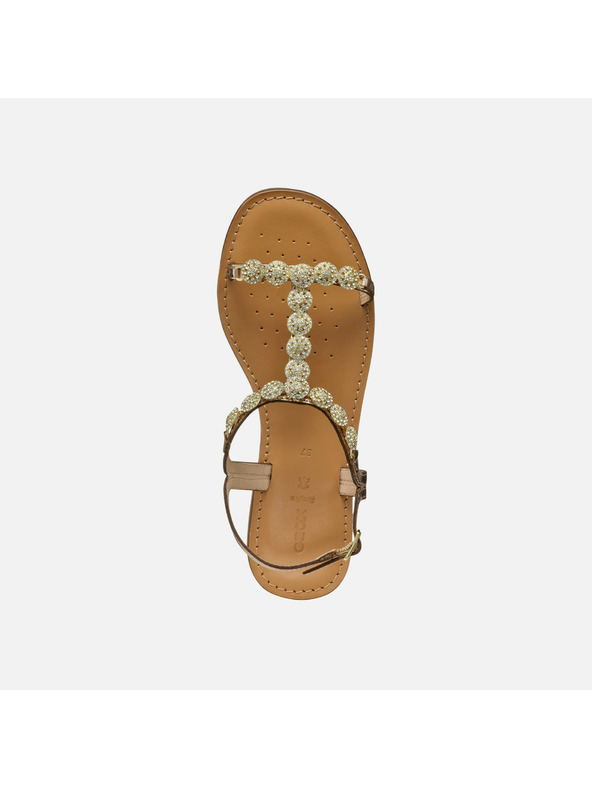 Geox Zlaté dámske sandále Geox Maddalusiac