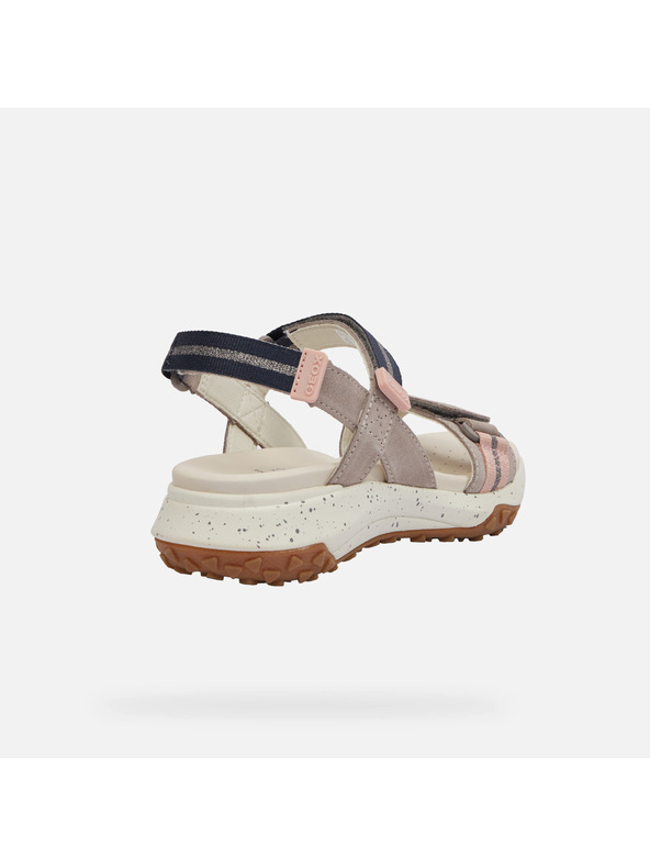 Geox Sivé dámske sandále Geox Sorapis + Grip