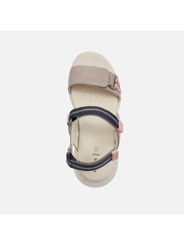 Geox Sivé dámske sandále Geox Sorapis + Grip