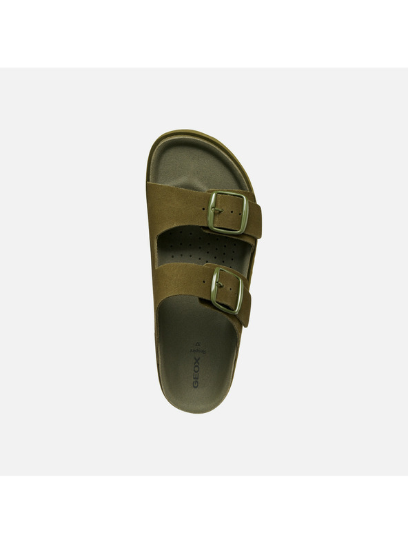 Geox Svetlozelené dámske šľapky Geox Sandybett