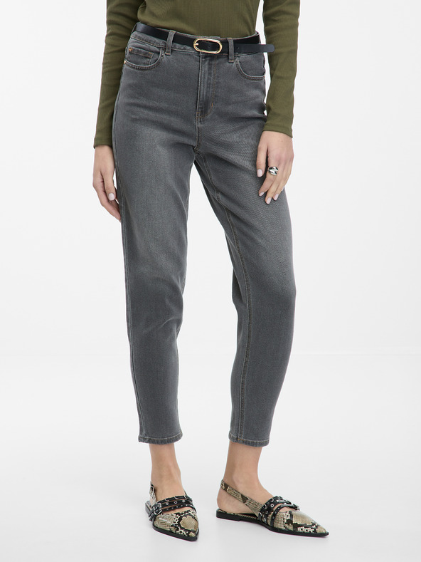 Orsay Šedé dámske mom džínsy ORSAY