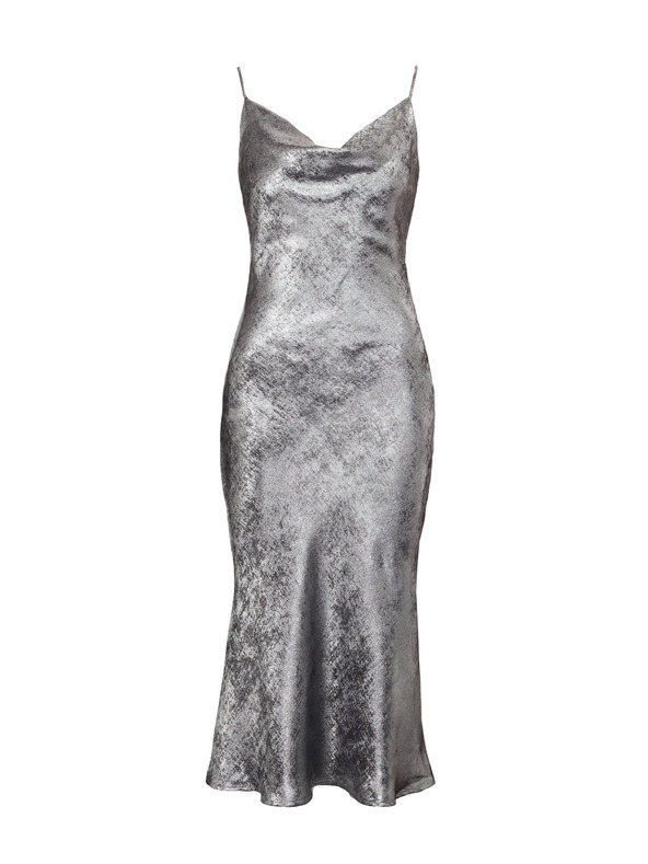 Orsay Strieborné dámske šaty na ramienka ORSAY