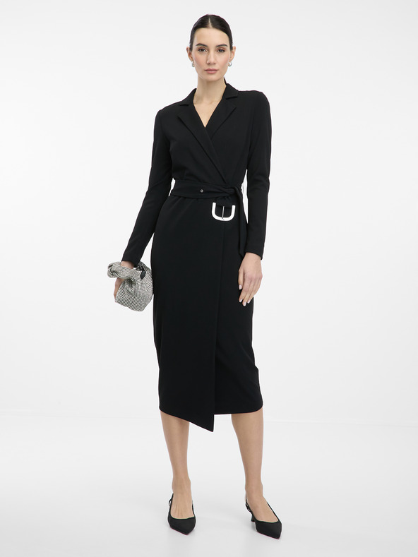 Orsay Čierne dámske midi šaty ORSAY