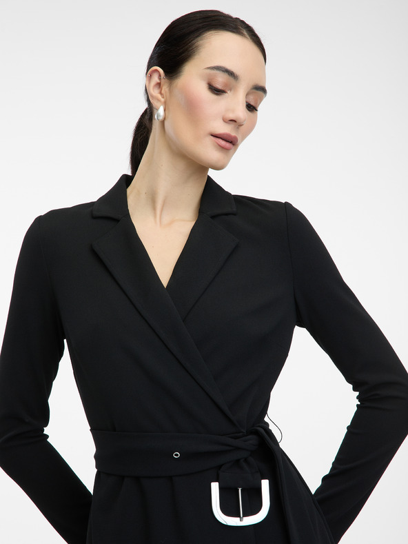 Orsay Čierne dámske midi šaty ORSAY