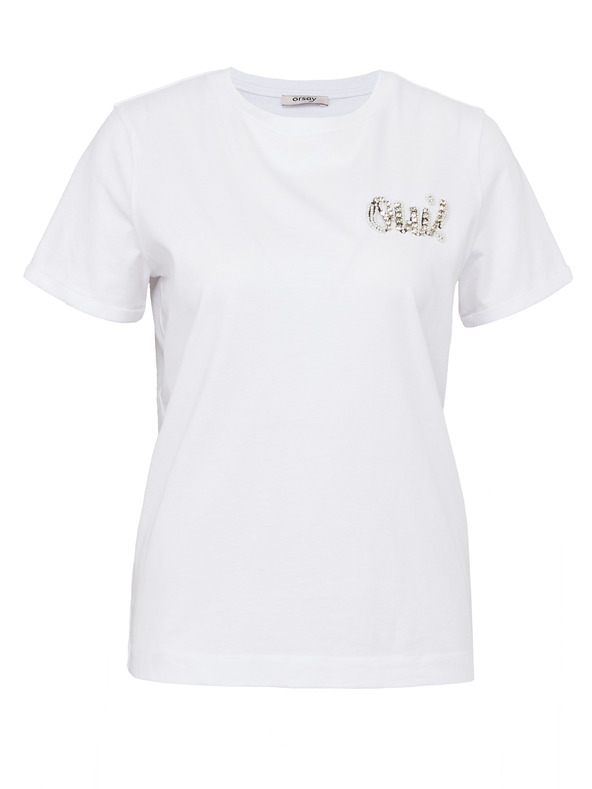 Orsay Biele dámske tričko s krátkym rukávom ORSAY
