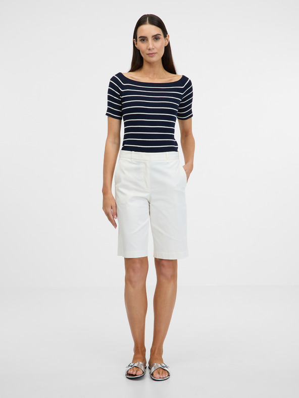 Orsay Tmavomodré dámske tričko s trojštvrťovými rukávmi