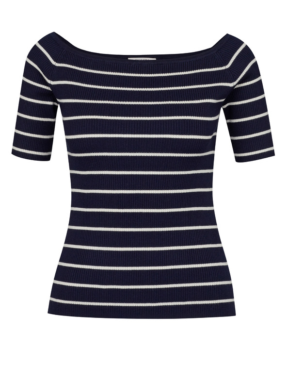 Orsay Tmavomodré dámske tričko s trojštvrťovými rukávmi