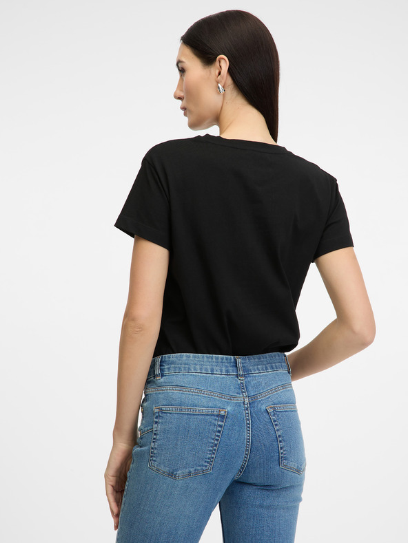 Orsay Čierne dámske tričko s krátkym rukávom ORSAY