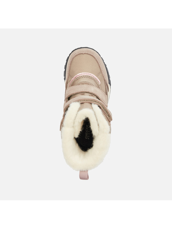 Geox Béžová dievčenská zimná obuv Geox Trekkyup B Ab