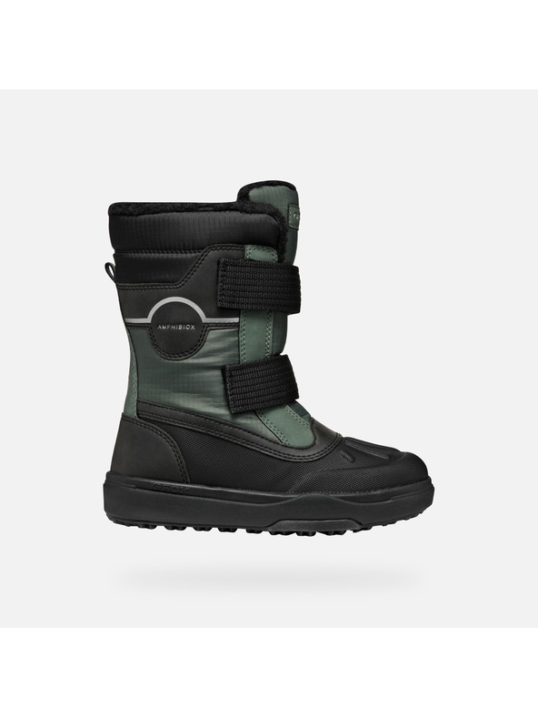 Geox Tmavo zelené chlapčenské zimné topánky Geox Bunshee Pg B A