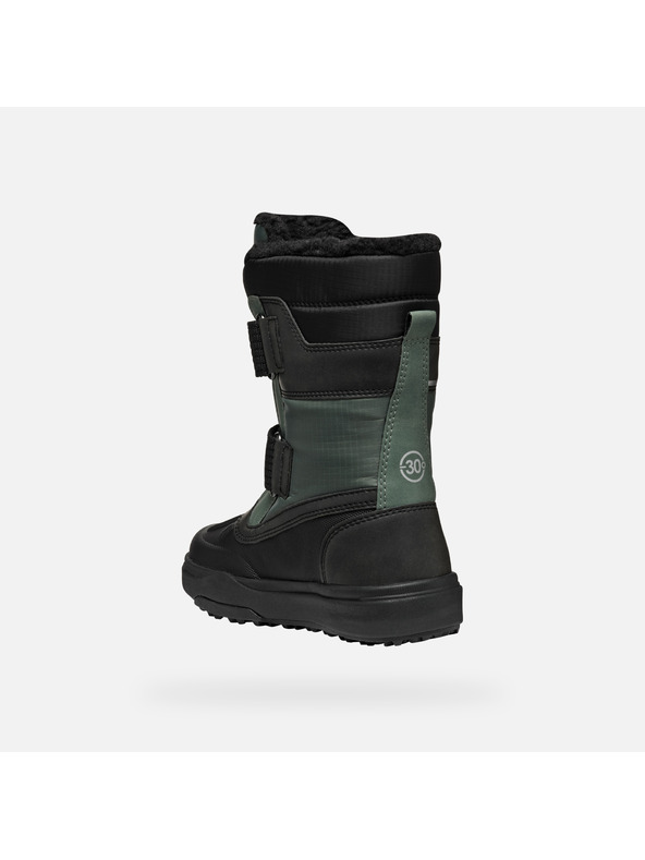 Geox Tmavo zelené chlapčenské zimné topánky Geox Bunshee Pg B A